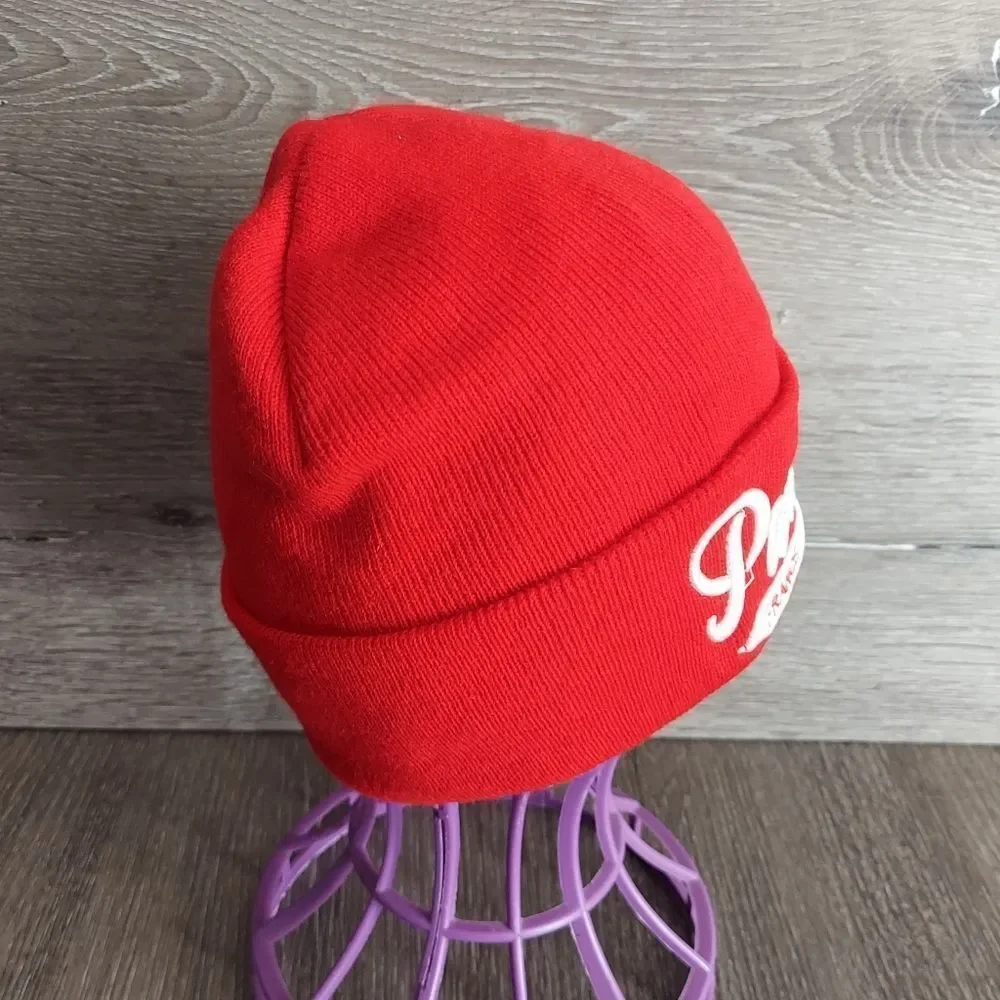 Red Paris France Cuffed Beanie